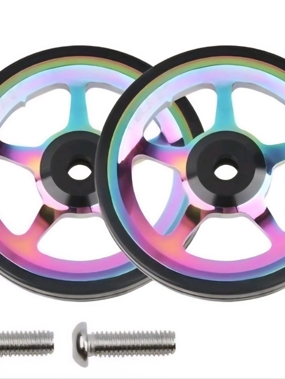 1 pair 60mm alloy easy wheels for Brompton and similar folding bikes
